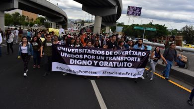 Photo of Marcharon universitarios por transporte público en Querétaro