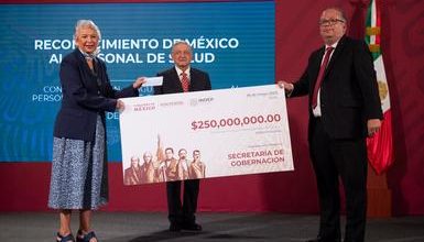 Photo of Se destinan 250 millones de pesos para reconocer la labor de personal del Sector Salud.