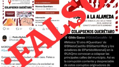 Photo of MORENA QUERÉTARO INFORMA QUE ES FALSA LA PROPAGANDA QUE CIRCULA CON EL LLAMADO A “COLAPSAR” LA CIUDAD.